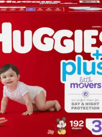 Huggies Little Movers Plus – Size 3 – Plus Box – 192 Count